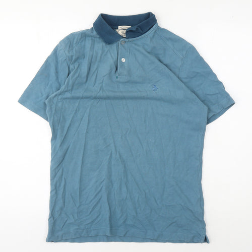 Original Penguin Men's Blue Slim Fit Polo - M