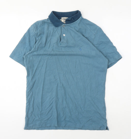 Original Penguin Men's Blue Slim Fit Polo - M