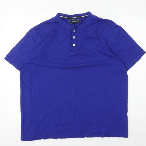 Maine New England Men's Large Blue Henley T-Shirt