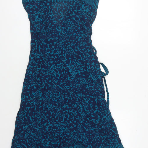 Monsoon Women's Blue Floral Sleeveless Dress Size 18