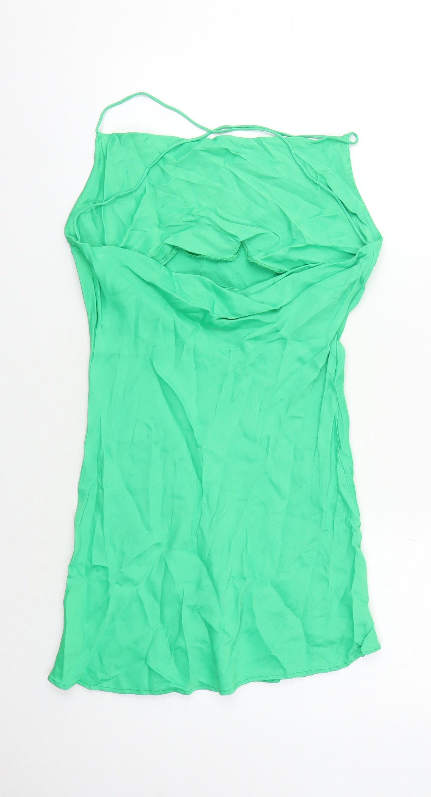 Zara Stylish Green Slip Dress for Women, Size S