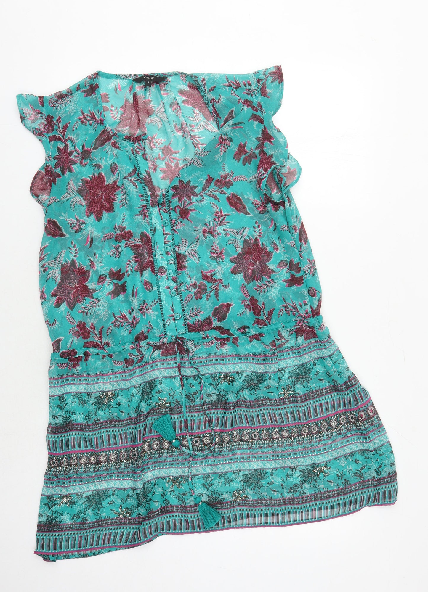 Next Women's Multicoloured Floral Dress Size 12