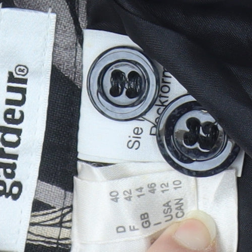 Gardeur Women's Black Floral Linen Skirt Size 12