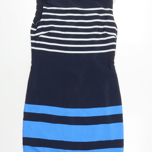 Red Herring Women's Blue Striped Sheath Dress Size 8