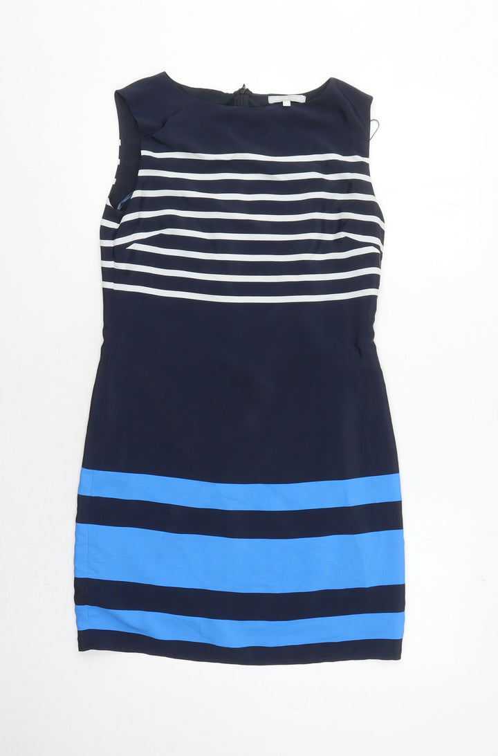 Red Herring Women's Blue Striped Sheath Dress Size 8