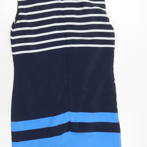 Red Herring Women's Blue Striped Sheath Dress Size 8