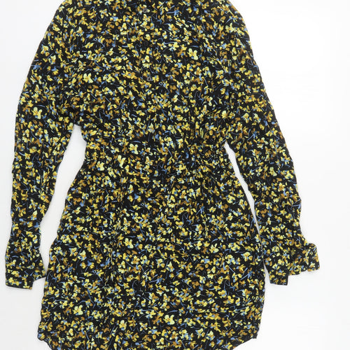 Warehouse Women's Multicoloured Floral Shirt Dress Size 8