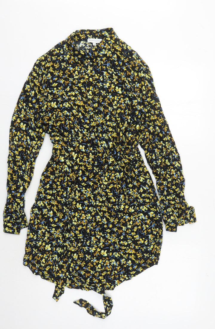 Warehouse Women's Multicoloured Floral Shirt Dress Size 8