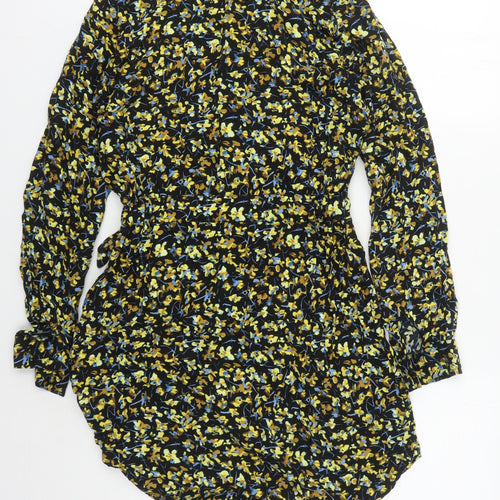 Warehouse Women's Multicoloured Floral Shirt Dress Size 8