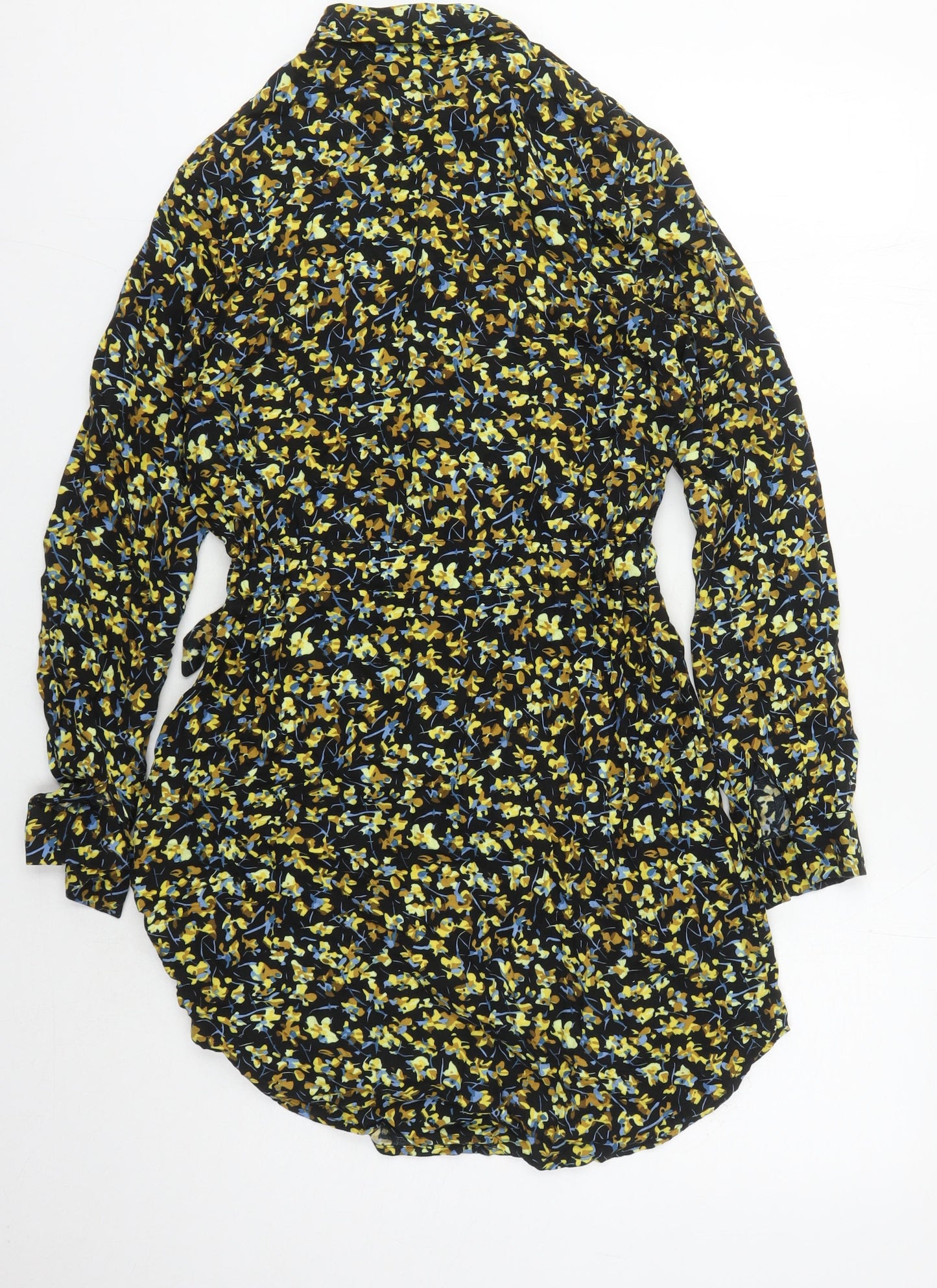 Warehouse Women's Multicoloured Floral Shirt Dress Size 8