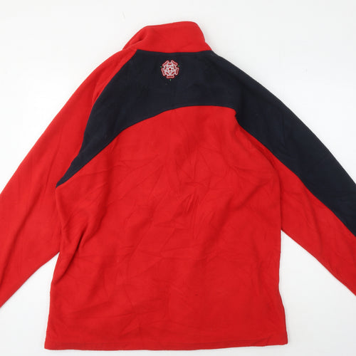 Men's Red Full Zip Basic Jacket, Size L, England Theme
