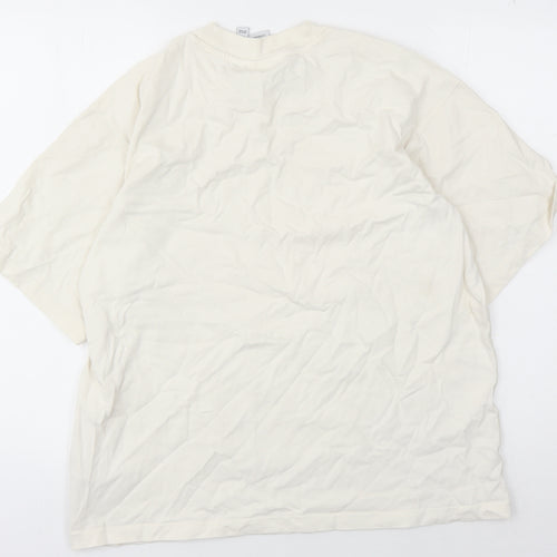 Adidas Men's Beige Regular Fit Crew Neck T-Shirt