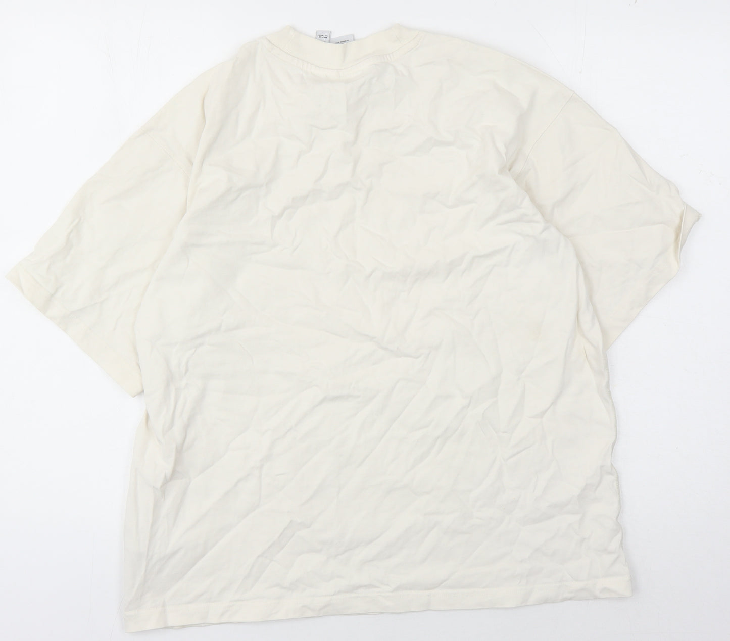 Adidas Men's Beige Regular Fit Crew Neck T-Shirt