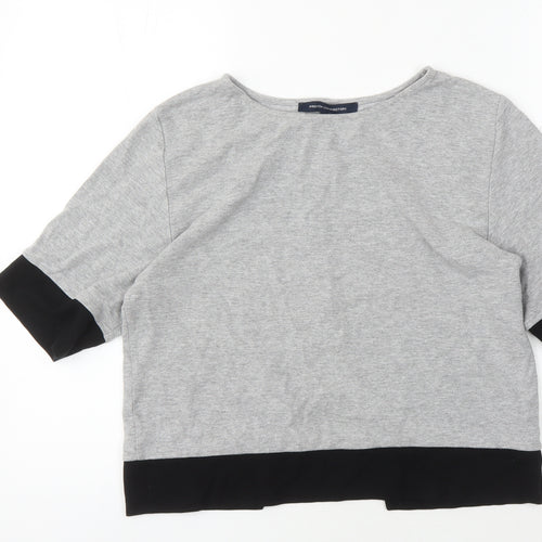 French Connection Women's Grey 3/4 Sleeve T-Shirt S