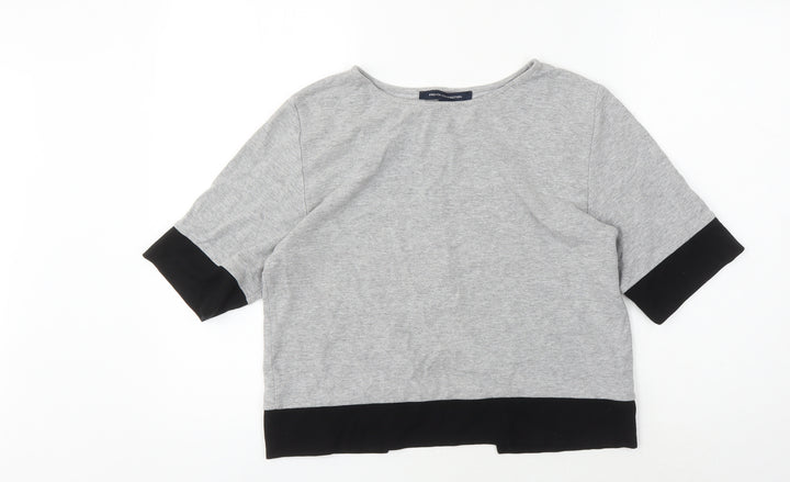 French Connection Women's Grey 3/4 Sleeve T-Shirt S