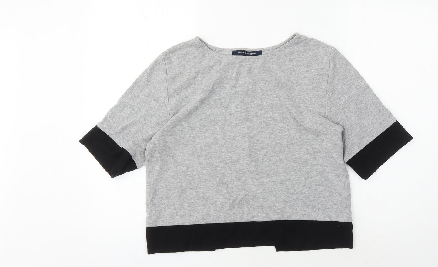 French Connection Women's Grey 3/4 Sleeve T-Shirt S