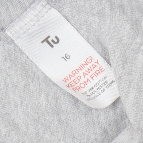 Peppa Pig Women's Grey T-Shirt Size 16 Casual Basic