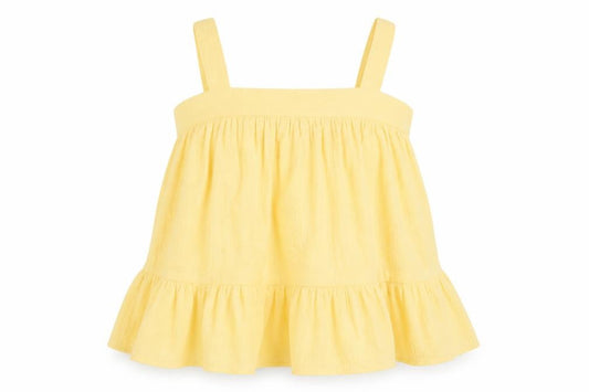 Front view of ASOS Women's Yellow Camisole Tank, UK 10, Cotton