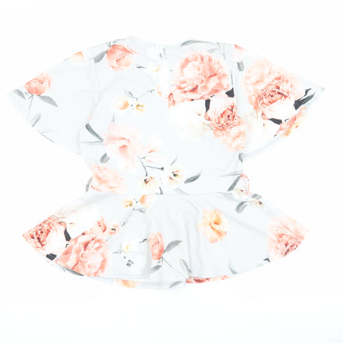 Quiz Women's Multicoloured Floral Wrap Blouse Size 12
