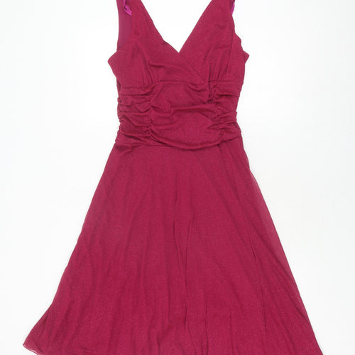 BHS Women's Pink Fit & Flare Evening Dress Size 10