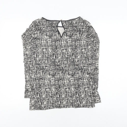 Oasis Women's Black Geometric Long Sleeve Top