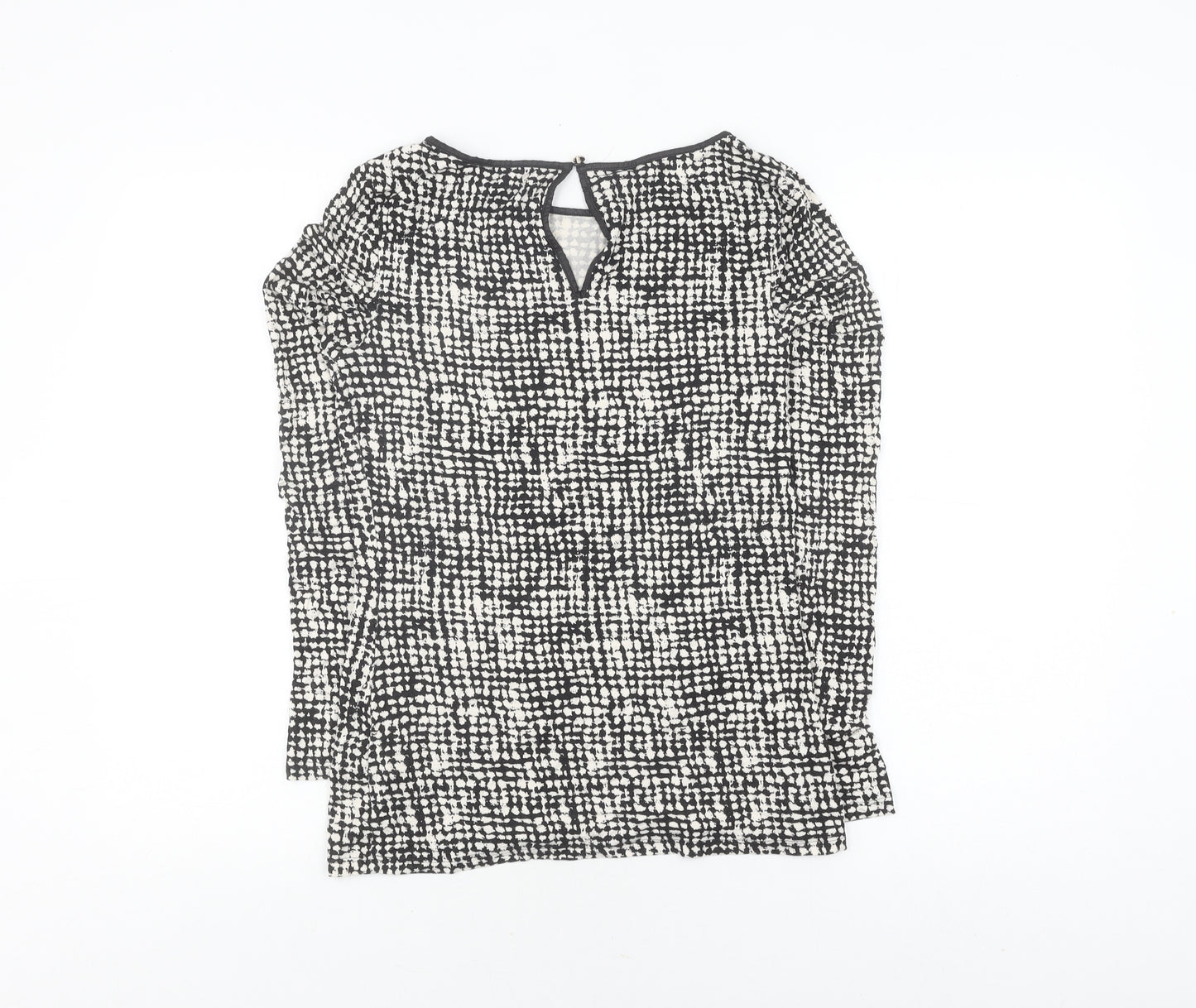 Oasis Women's Black Geometric Long Sleeve Top