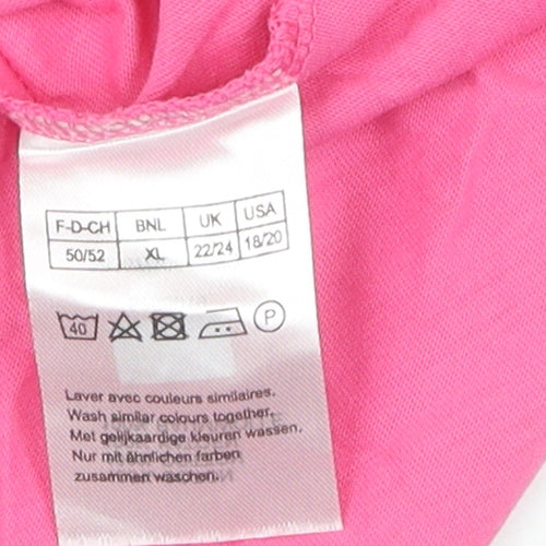 Damart Women's Pink XL Cotton T-Shirt