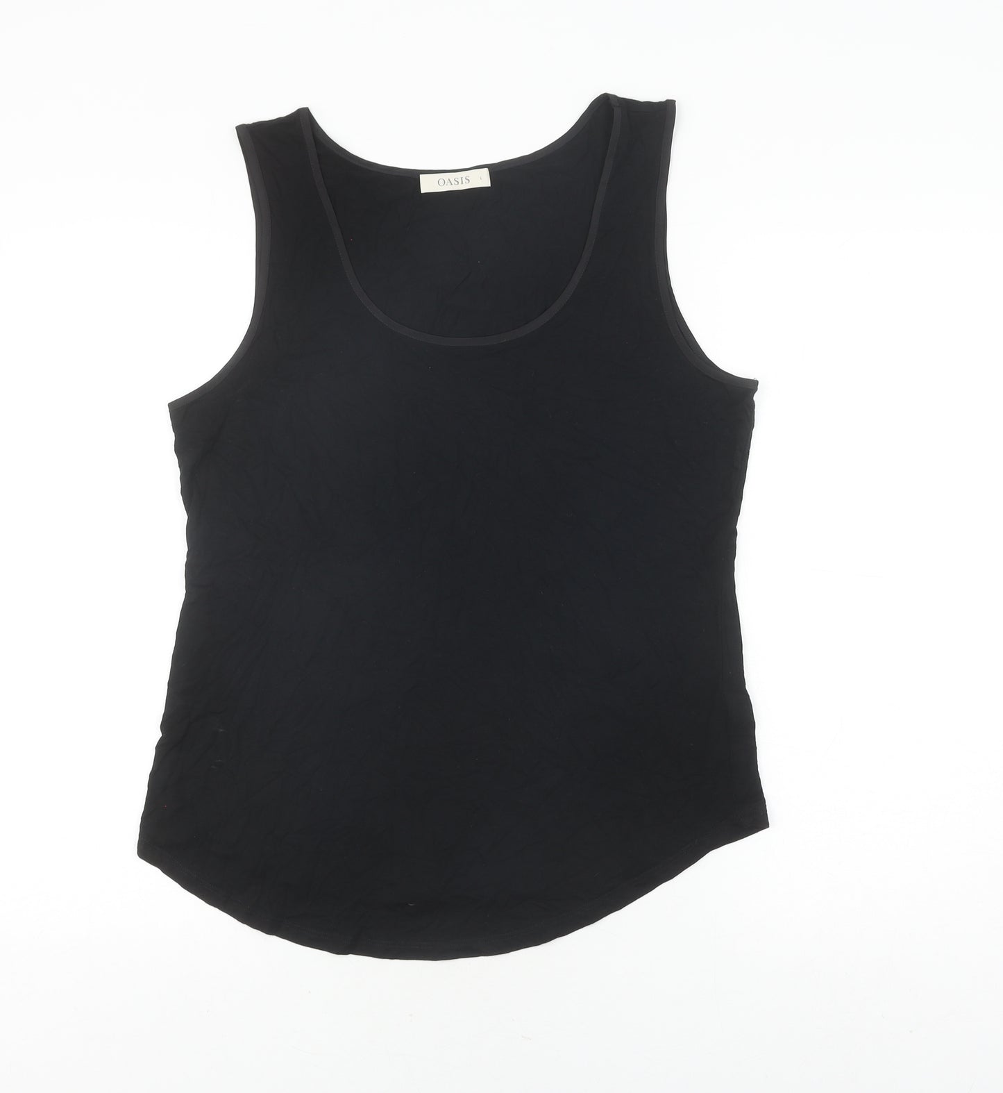 Oasis Women's Black Tank Top, Size L, Scoop Neck
