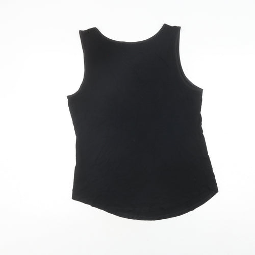 Oasis Women's Black Tank Top, Size L, Scoop Neck