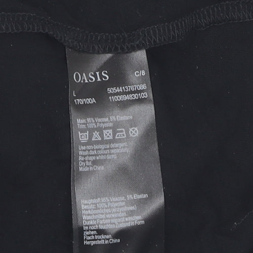 Oasis Women's Black Tank Top, Size L, Scoop Neck