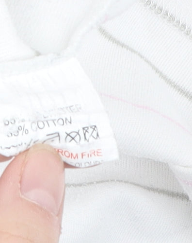 LA Gear Women's White Striped Polo Shirt Size 14