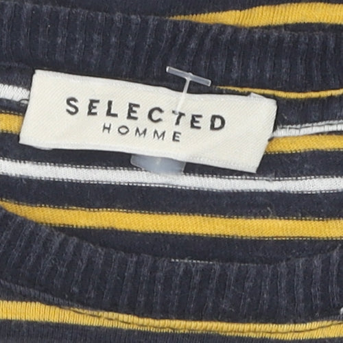 Selected Homme Men's Striped T-Shirt L