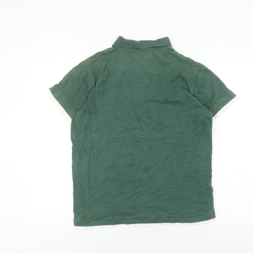 Russell Athletic Men's Green Polo Shirt Medium