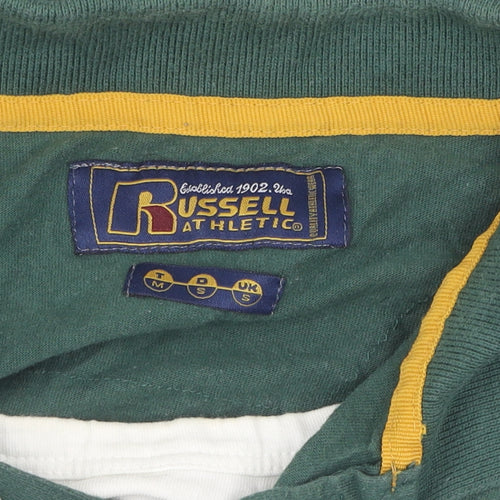 Russell Athletic Men's Green Polo Shirt Medium
