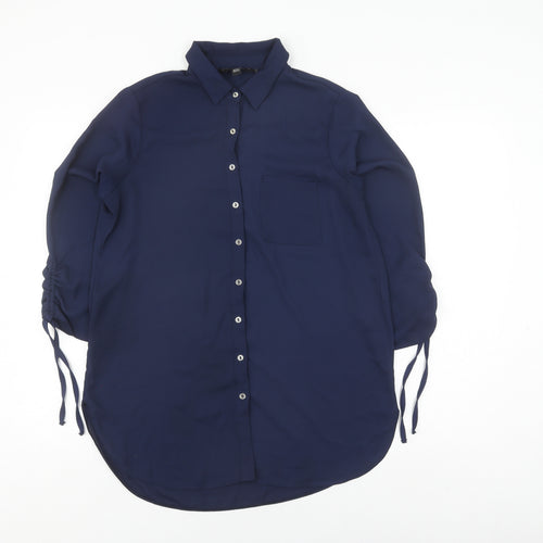 Dorothy Perkins Women's Blue Button-Up Shirt UK 12