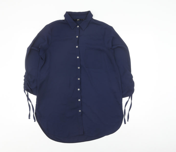 Dorothy Perkins Women's Blue Button-Up Shirt UK 12