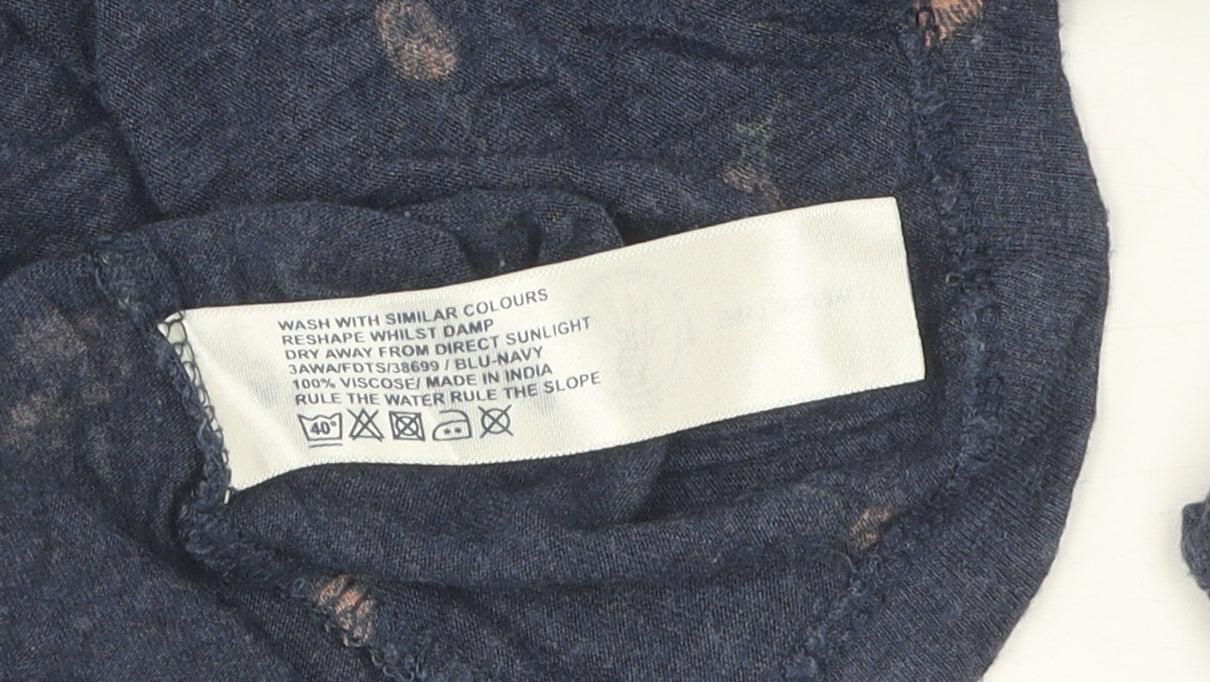 Fat Face Women's Blue Floral Viscose Dress Size 14