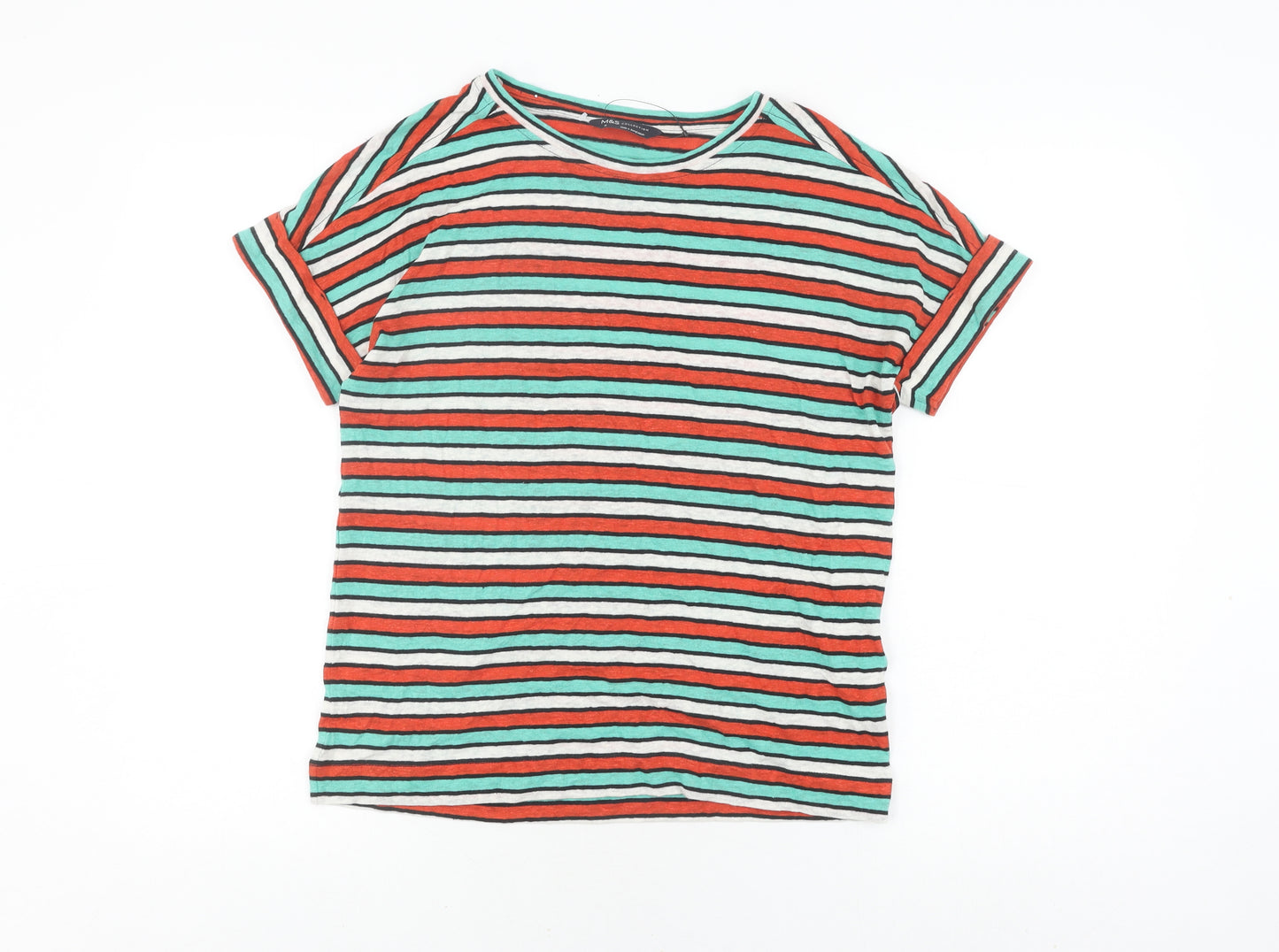 Marks and Spencer Women’s Multicoloured T-Shirt Size 8
