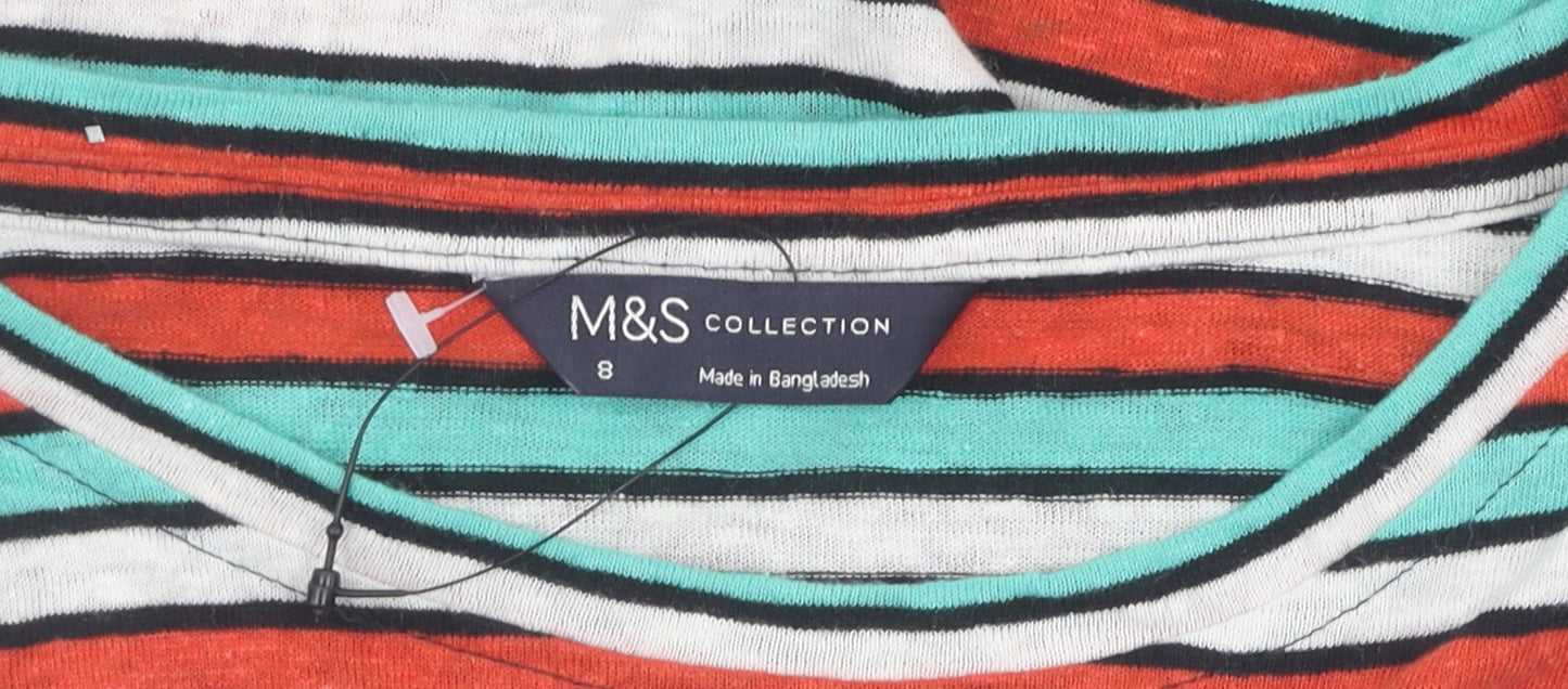 Marks and Spencer Women’s Multicoloured T-Shirt Size 8