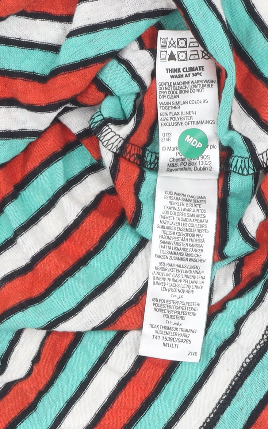 Marks and Spencer Women’s Multicoloured T-Shirt Size 8