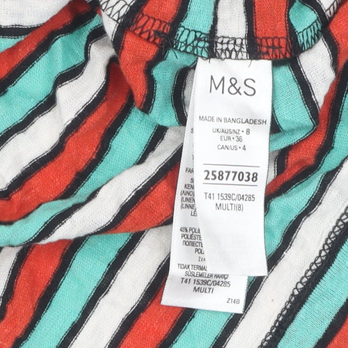 Marks and Spencer Women’s Multicoloured T-Shirt Size 8