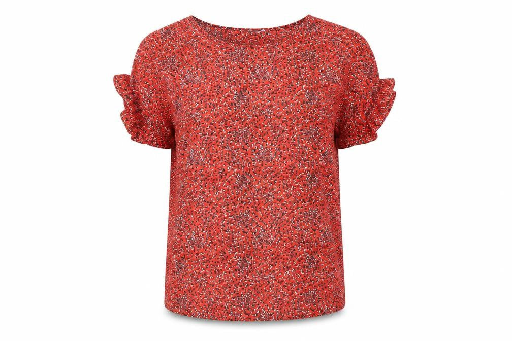 Dorothy Perkins Women’s Red Animal Print Blouse Size 10