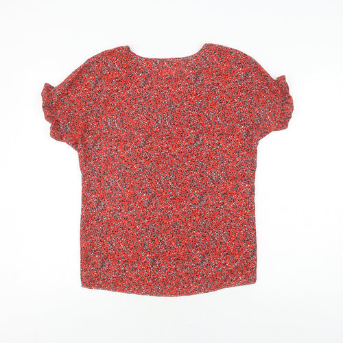 Dorothy Perkins Women’s Red Animal Print Blouse Size 10