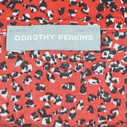 Dorothy Perkins Women’s Red Animal Print Blouse Size 10