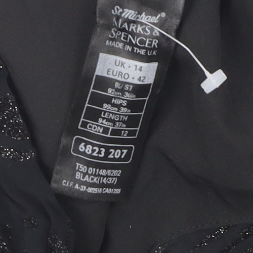 Marks and Spencer Black Sleeveless Dress UK 14