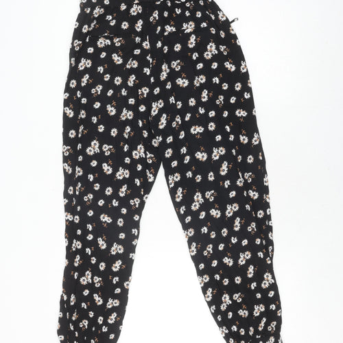 Mango Women’s Black Floral Harem Trousers S