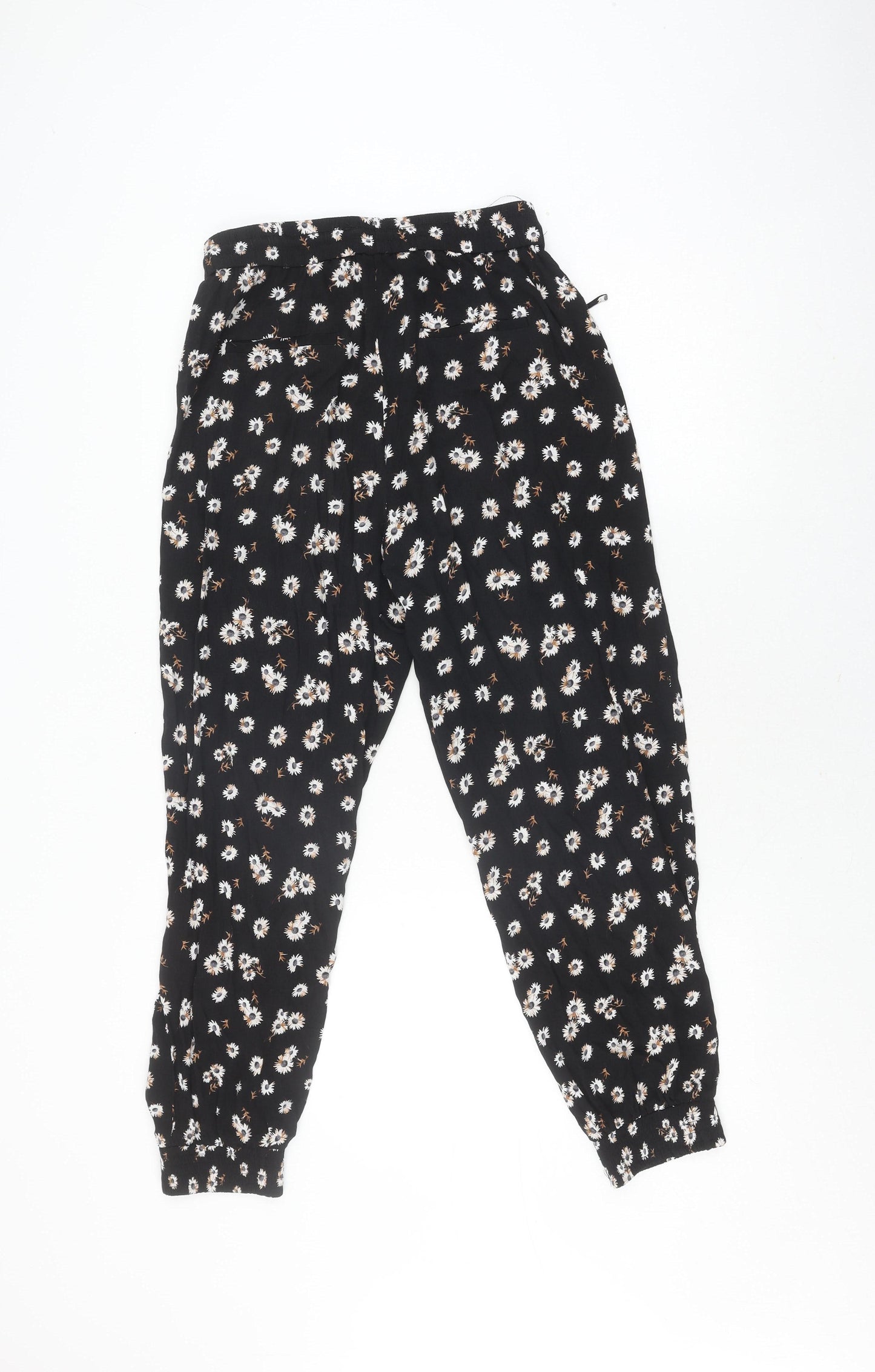 Mango Women’s Black Floral Harem Trousers S