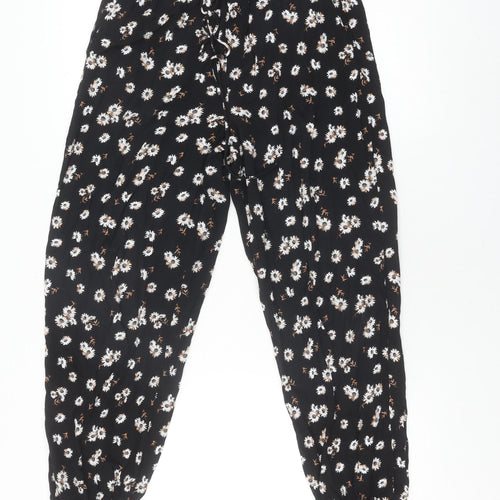 Mango Women’s Black Floral Harem Trousers S