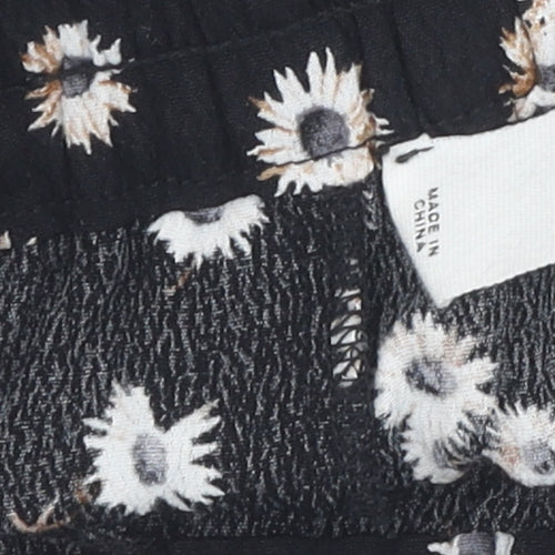 Mango Women’s Black Floral Harem Trousers S