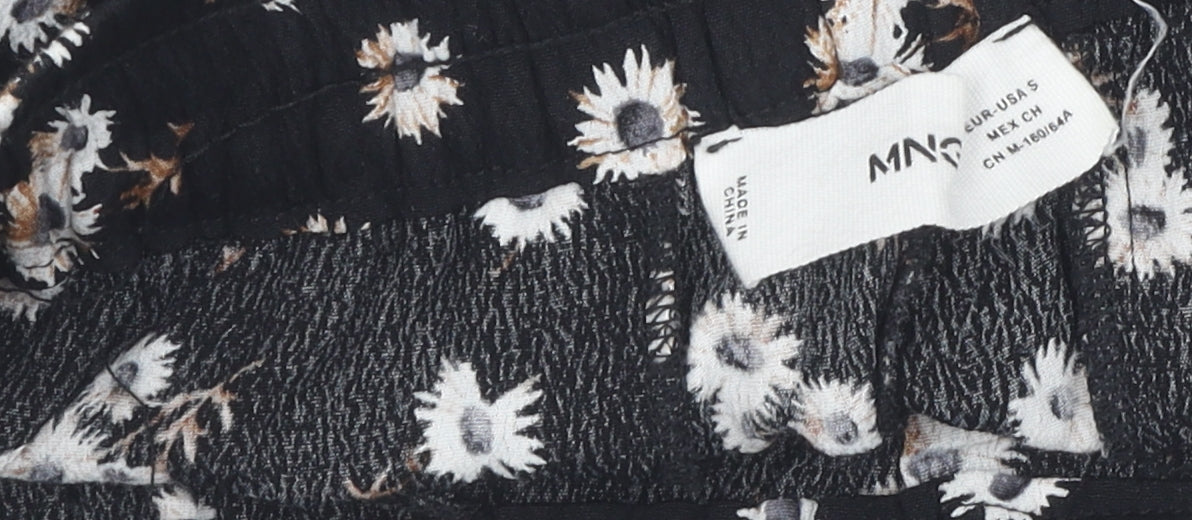 Mango Women’s Black Floral Harem Trousers S